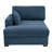 Bentura Oversized Upholstered Navy Corduroy Chaise Lounge with Armrests & Throw Pillows-114357314-95259942
