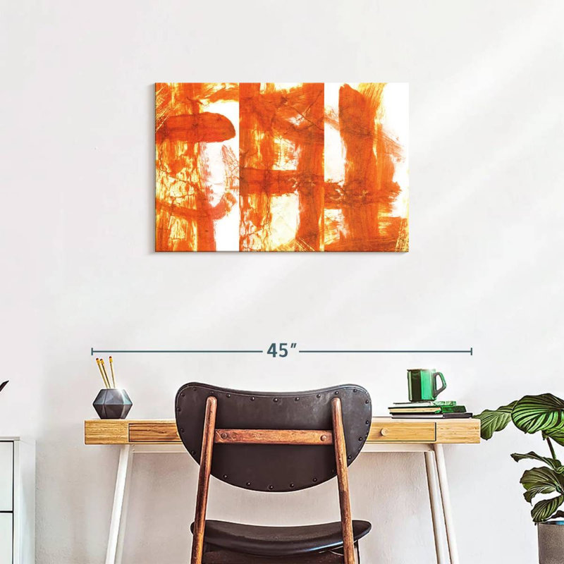 Orange Abstract Canvas Print, 20" H x 30" W x 1.25" D