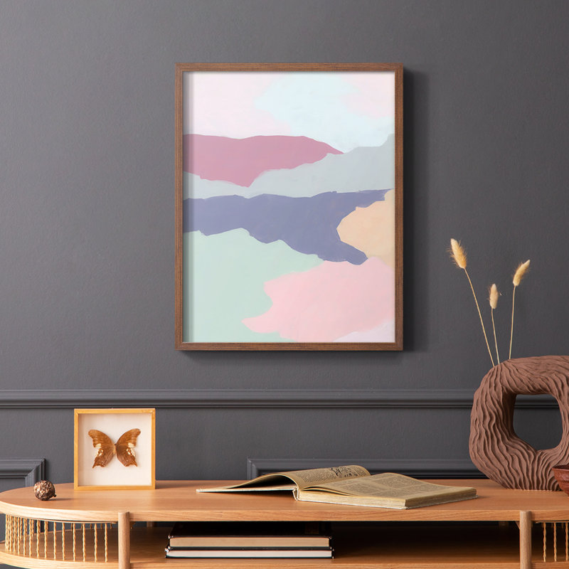 Desert Prism II Framed Print - Solid Wood, Brown