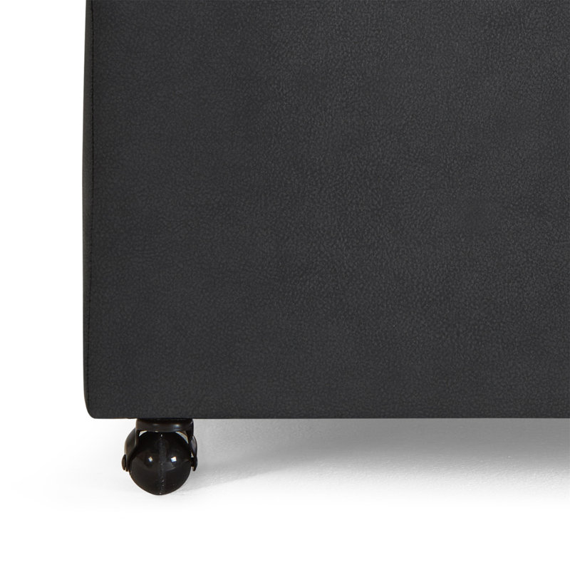 Grand repose-pieds de rangement avec roulettes Modern, Gris foncé