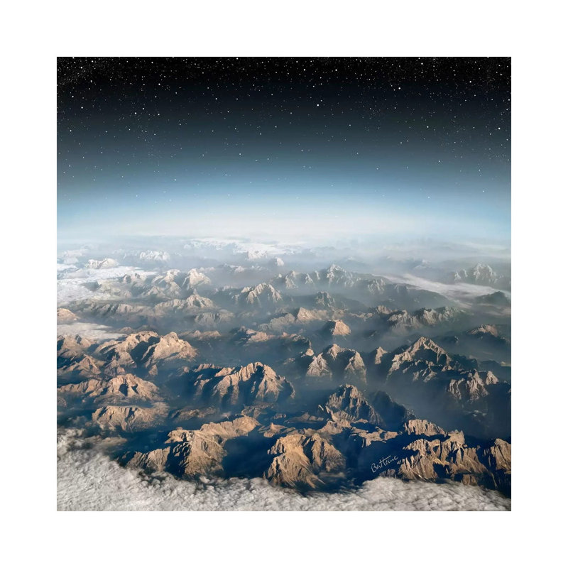 Planet Earth by Ben Heine - Print on Canvas, 93.98 cm H x 93.98 cm W x 1.91 cm D, Wrapped Canvas