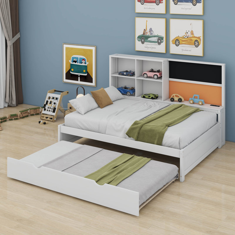 Daybed with Storage Shelves, Twin, White