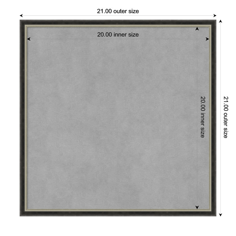 Tableau magnétique magnétique en métal, 21" H x 21" W