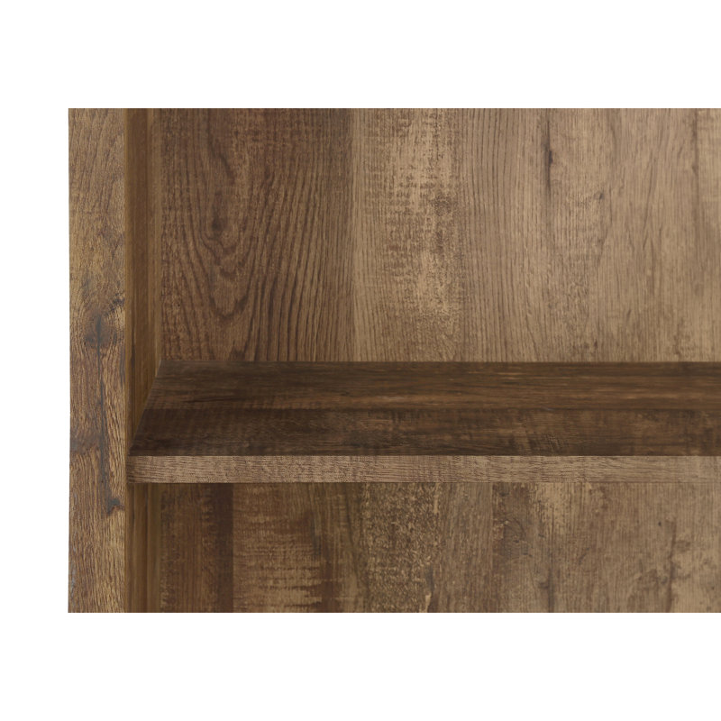 Bibliothèque contemporaine à 4 tablettes en brun, pour bureau et chambre à coucher, bibliothèque spacieuse à 5 niveaux avec rangement brun, bureau de chambre à coucher au design moderne, 1 tablette inférieure stable
