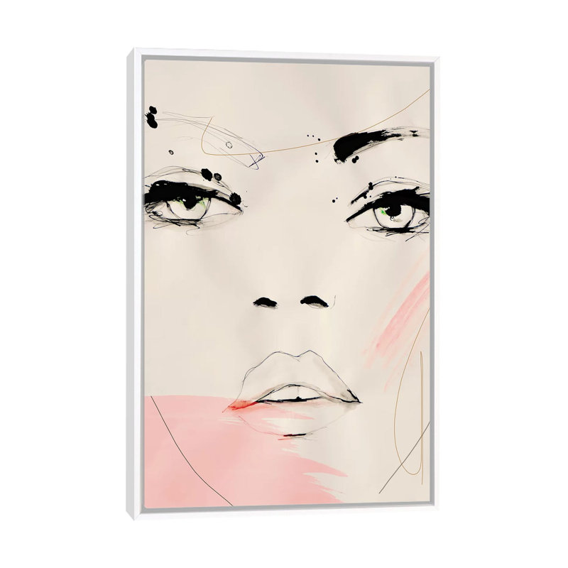 Shadow Opus by Leigh Viner - Painting on Canvas, White Framed, 66.04 cm H x 45.72 cm W