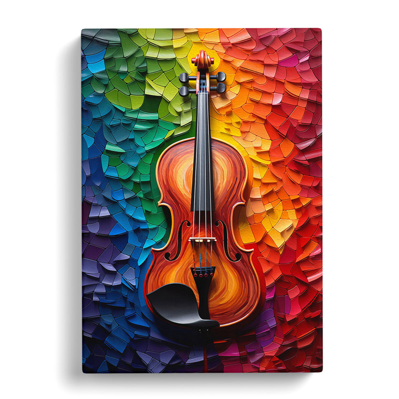 Violin Colour Field - Print, 50cm H x 35cm W x 3cm D