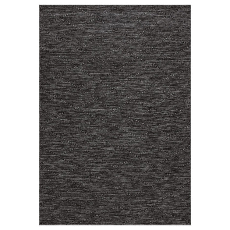 Modern Outdoor Geometric Area Rug, Non-Slip Washable Carpet