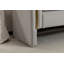 Banc de rangement en velours avec bande de garniture en métal pour le salon-2056816162