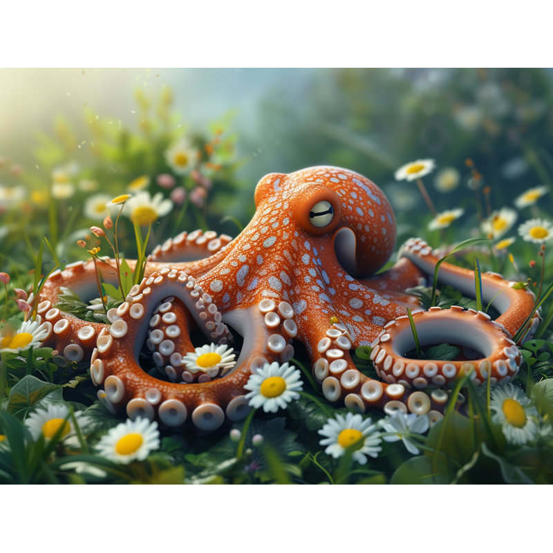 Tapis de bain Octopus Marine Life, L 17 po x L 24 po
