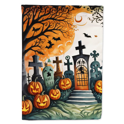Papel Picado Skeletons Spooky Halloween House Flag