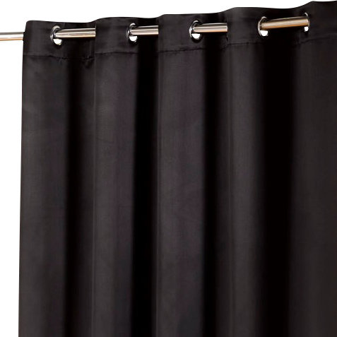 Lloyd Harbor Blackout Curtain Pair, Black, 117 W x 183 D cm