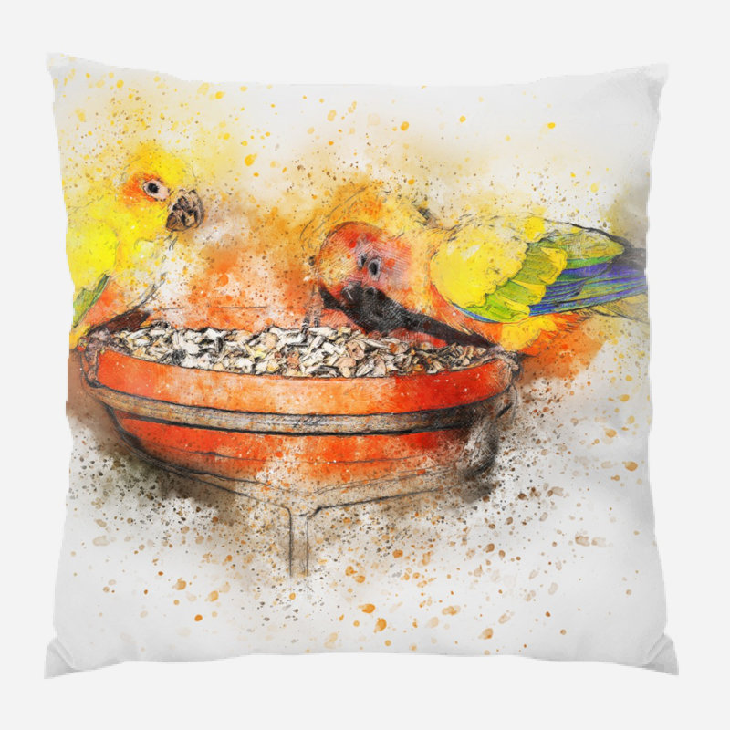 Housse et insert de coussin d'extérieur carré Cully, Microsuède, Intérieur