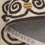 Tapis ivoire / brun foncé en laine crocheté à la main Helena-74844201