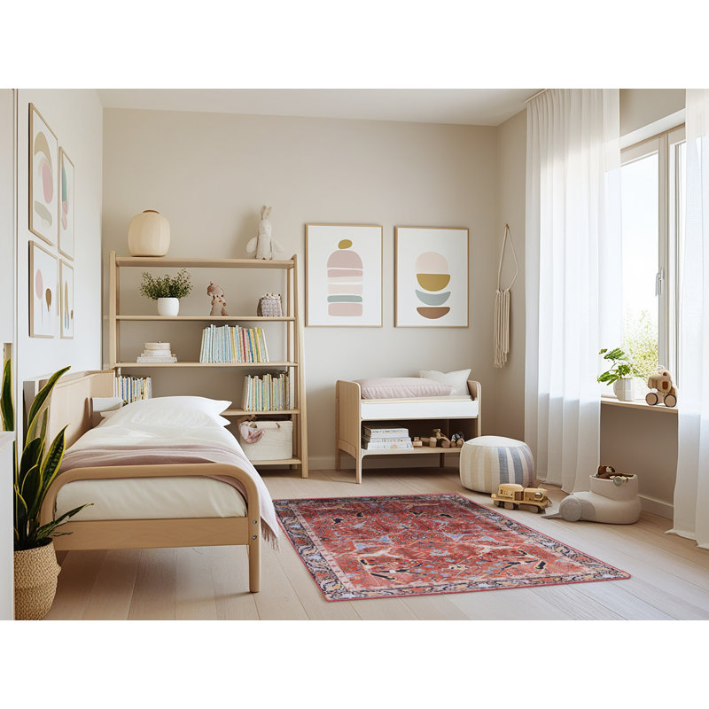 Tapis brun à motif oriental, Rectangle 4 pi x 6 pi