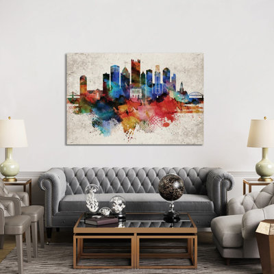 Pittsburgh Abstract - Wrapped Canvas Print