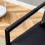 Ensemble de 1 fauteuil d'appoint en similicuir noir avec structure en métal