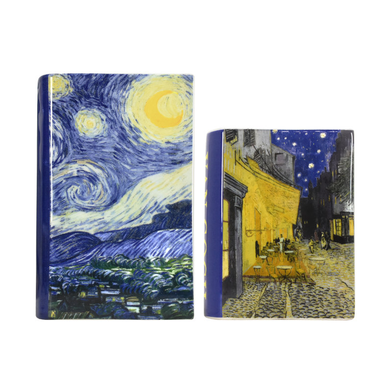 Ensemble de vases en céramique Van Gogh, décor de table Starry Night & Cafe Terrace