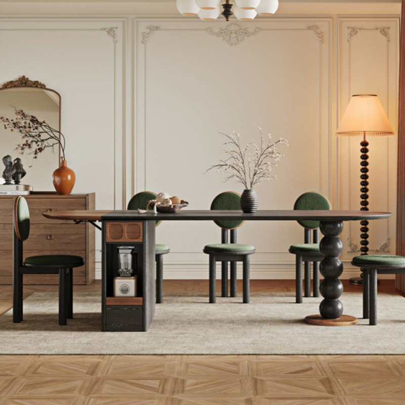 French Retro Black Dining Table