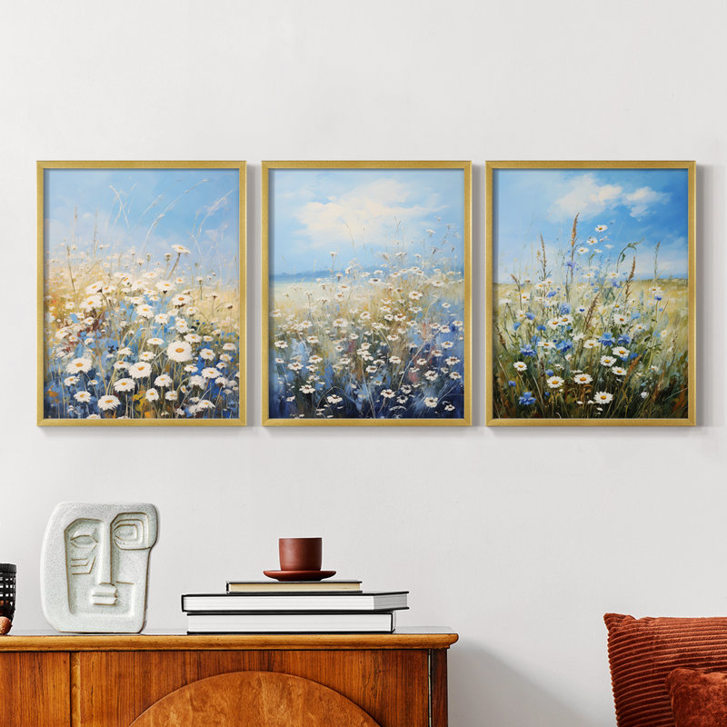 Floral Study Series I -Set of 3 Fric Giclee Prints -Prêt à