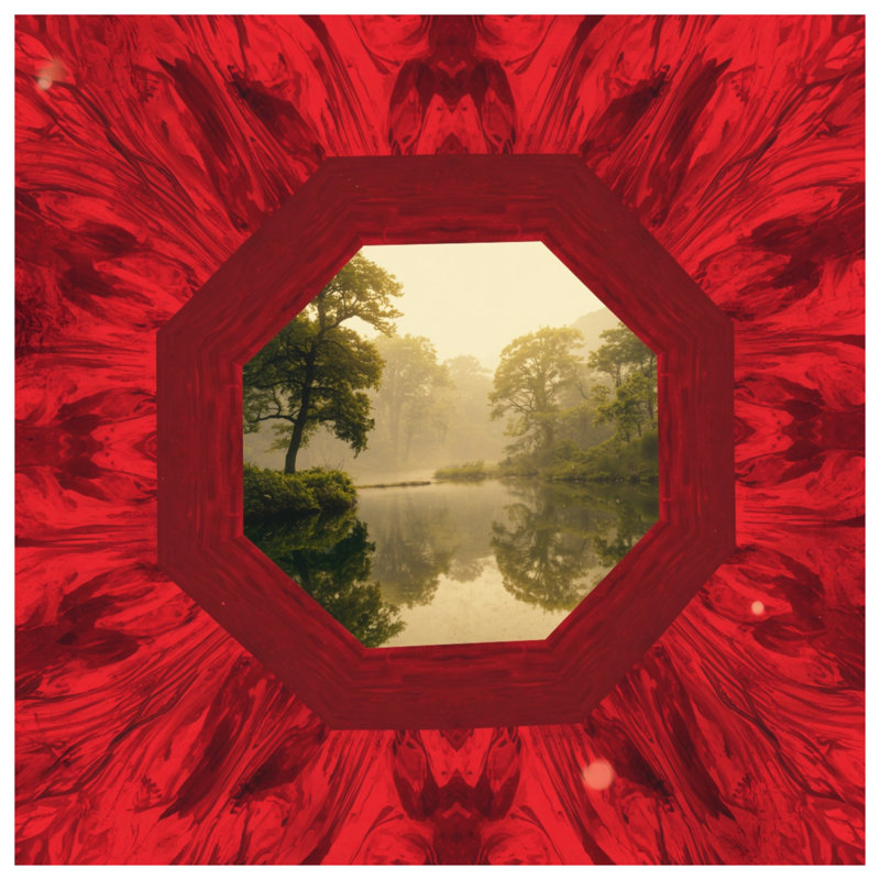 Octagonal Forest Reflection Window Curtains, Landscape Sheer & Blockout Curtains - 1 Panel, Sheer, 50" x 80" - 1 Panel
