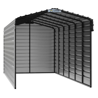 Steel Carport With 3 Wall Kits, 10X29X09