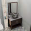 Meuble-lavabo de 30 po avec comptoir en quartz moka, lavabo en porcelaine, quincaillerie en nickel brossé-1957156021