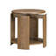 Table de bout ronde avec tablette ouverte