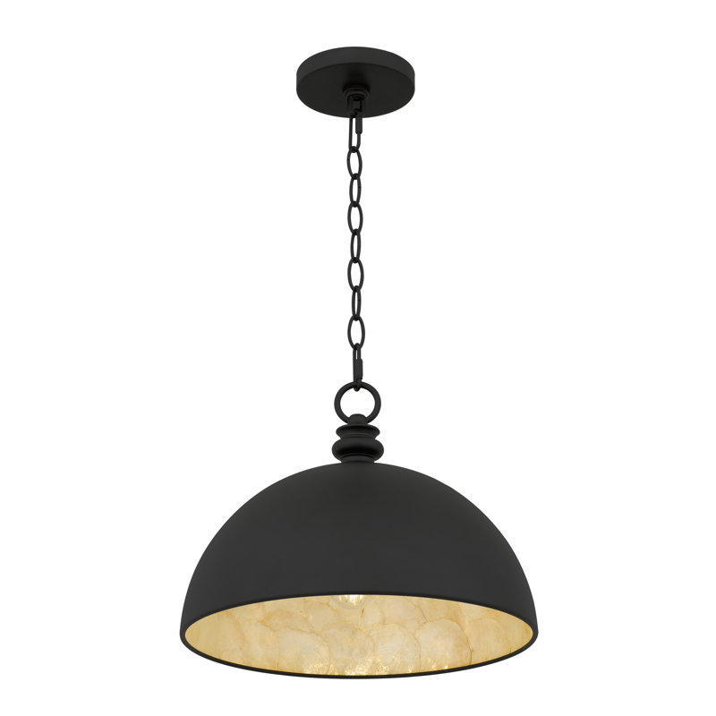 Luminaire suspendu noir mat Braylon 1 lumière