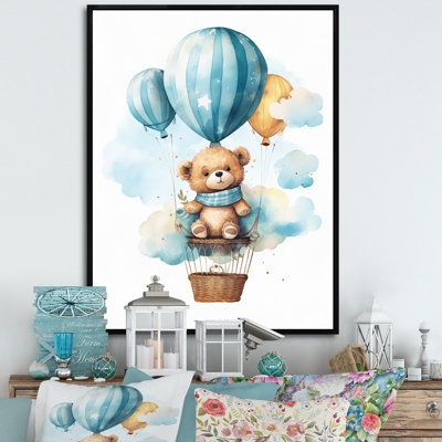 Nursery Bear Cub Children Dreams II - Children Canvas Wall Art
