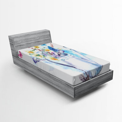 Drap-housse à motif jonquille