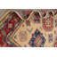 Tapis décoratif en laine de conception unique noué à la main new age kazak beige/rouge 6 pi 9 po x 10 pi 2 po Antja