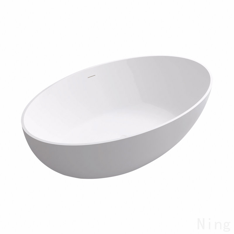67" Premium Solid Surface Deep Soaking Bathtub