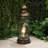 Gold Metal & Glass Lantern with Warm White LED Patio Light, Small-95978535