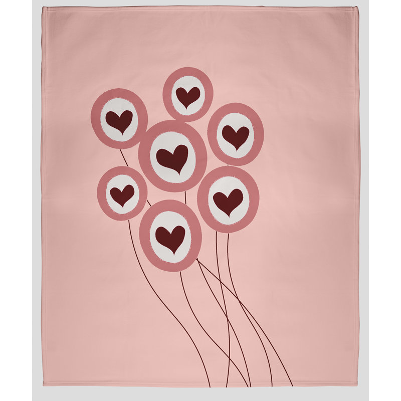  Couverture polaire Love Is in the Air, 30 po x 40 po, Rose
