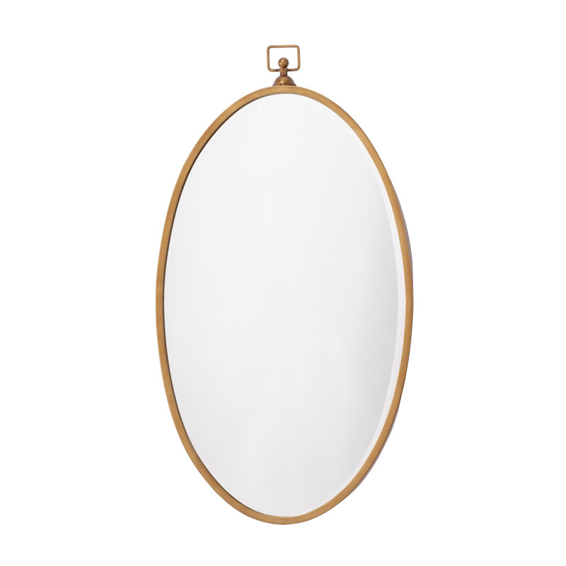 Miroir de salle de bain rond, Laiton antique