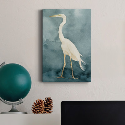 Simple Egret I - Toile tendue avec châssis de qualité supérieure, prête à être accrochée