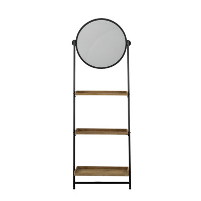 Lakemoore Flat Freestanding Mirror with Shelves