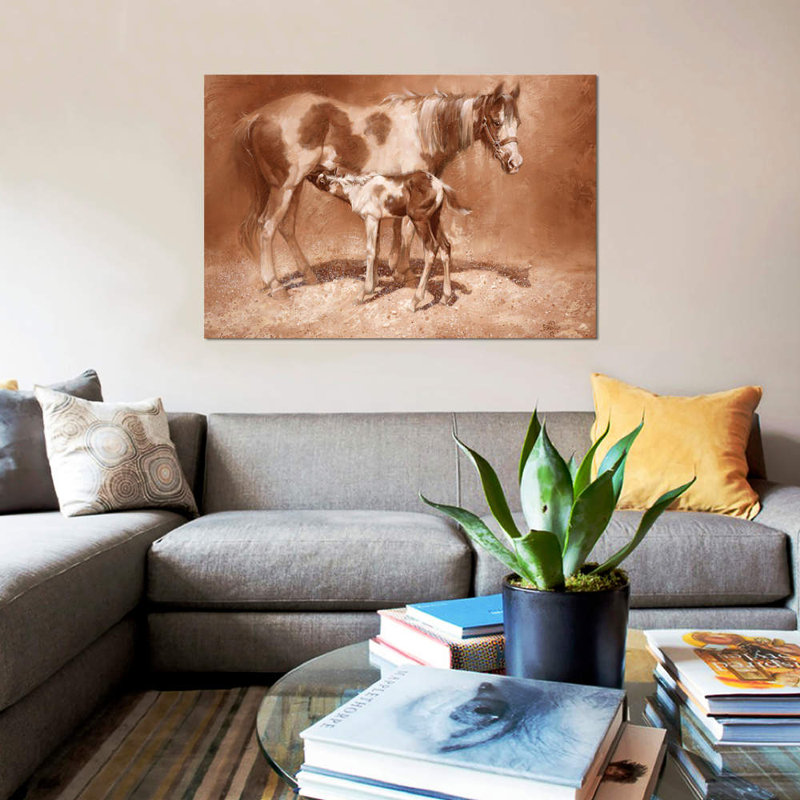 « sienna paint », impression sur toile, H 26 po x l 40 po x P 1,5 po, Toile tendue, Pas de tapis