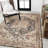 Chapell Chenille Mid-Century Medallion Machine-Washable Black/Terra Rug-262722877