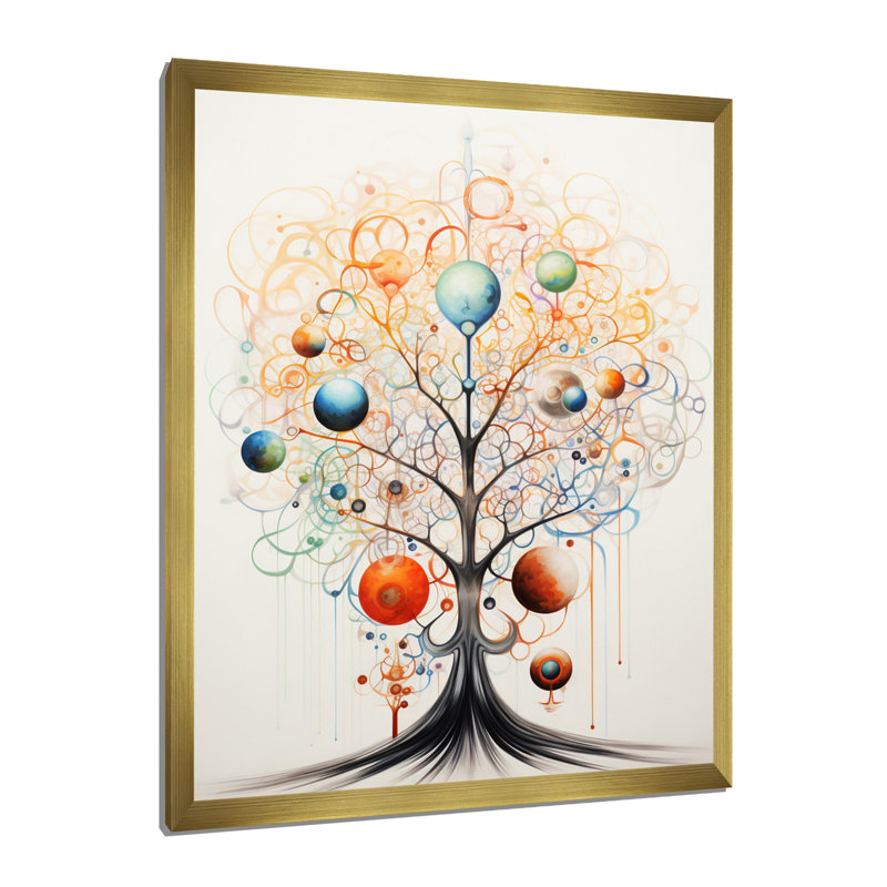 «Minimal Atomic Tree Abstract Botanical - Landscape Trees», reproduction d'art sur toile, H 32 po x l 16 po x P 1 po