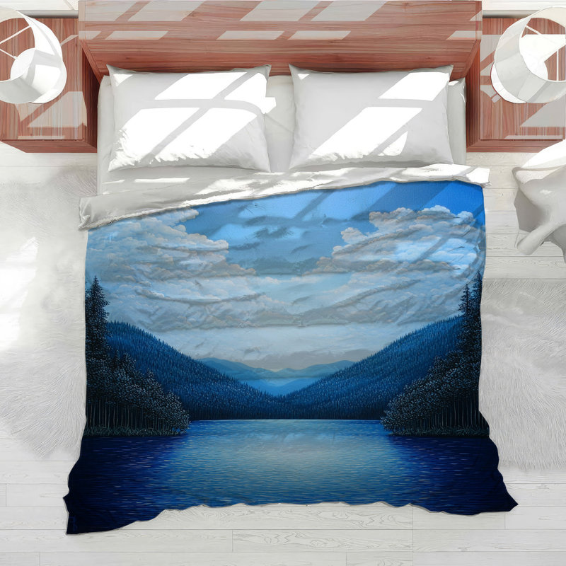 Édredon Mountain Lake Bedding, Édredon simple