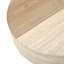 Table basse ronde avec plateau rabattable et compartiment de rangement caché