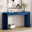 59-Inch Long Console Table With Oak Veneer Entryway Table With Vertical Ribbed Table Leg Minimalist Sofa Table With 2 Drawers For Entrance, Hallway, Living Room.