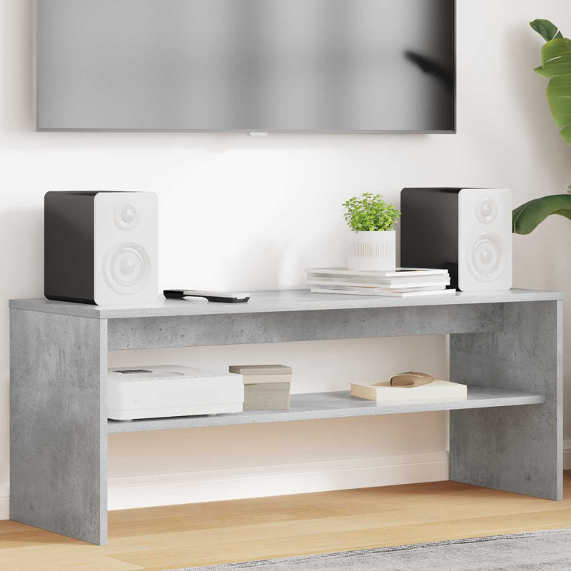 Unfinished TV Stand, 40cm H x 100cm L x 35cm W, Concrete Grey