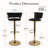 Velvet Adjustable Swivel Bar Stool-1249139175