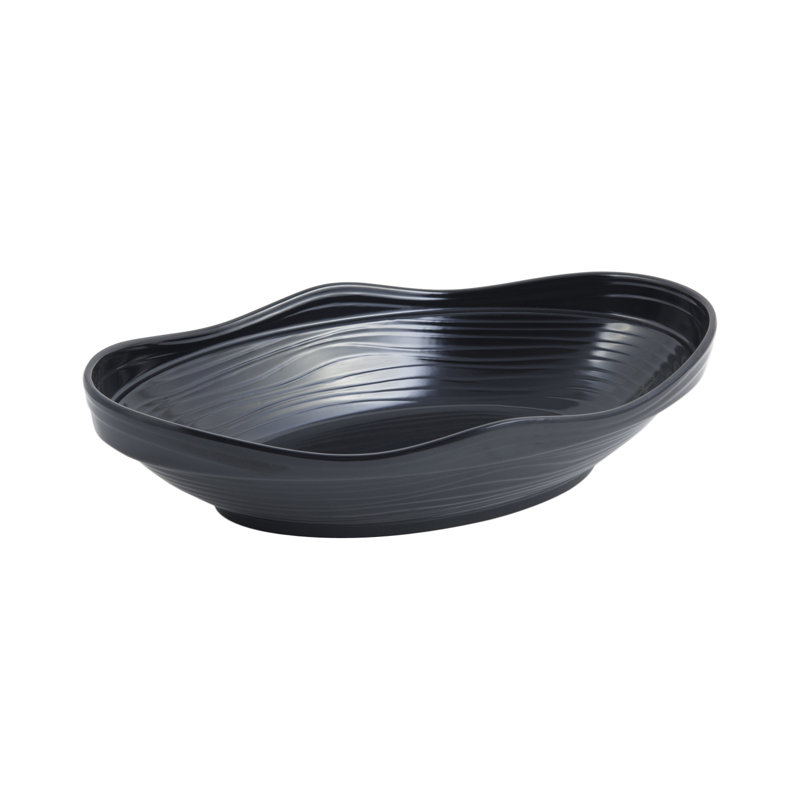 Bon Chef Euro Round Melamine Serving Bowl, Black