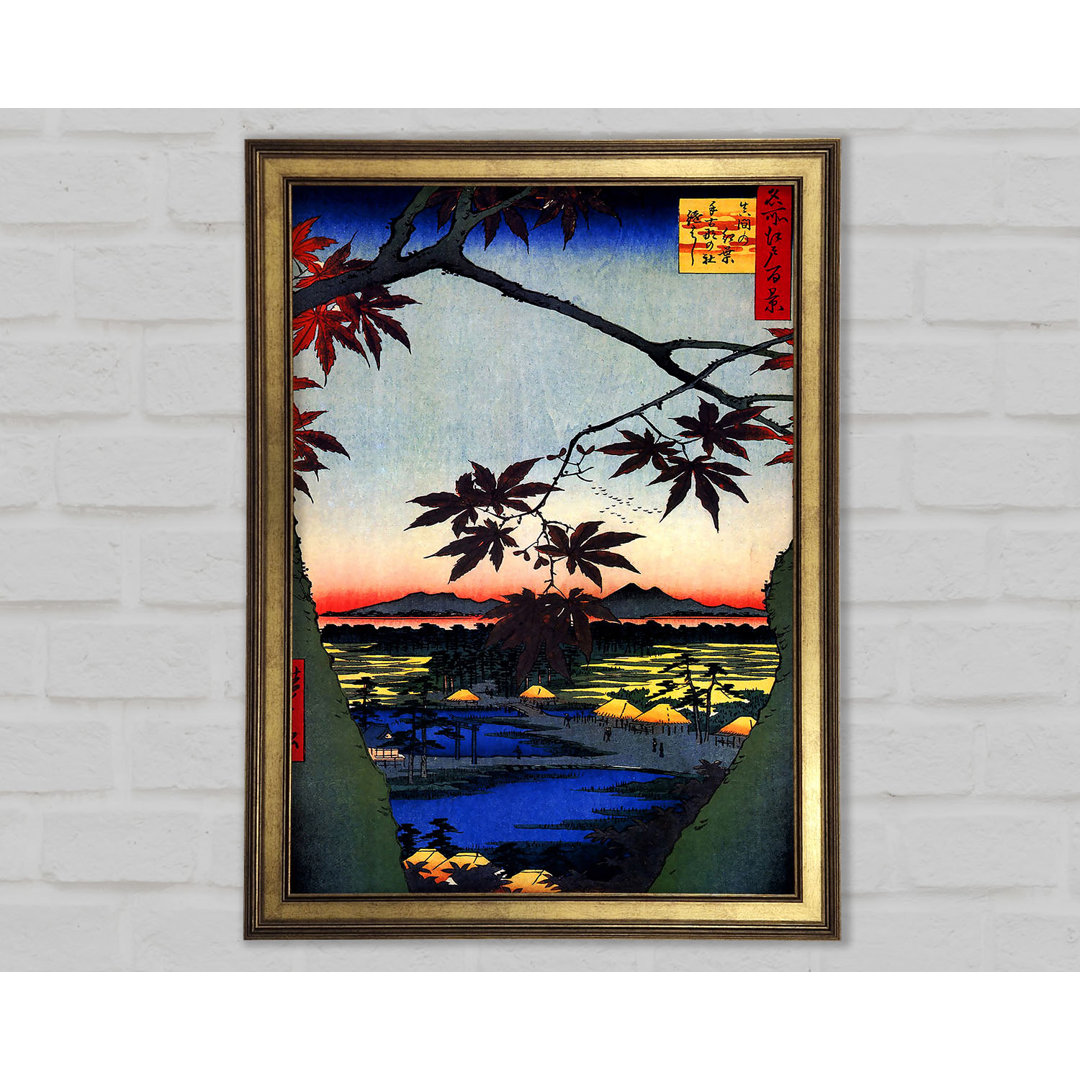 BGUC5946 von Hiroshige - Einzelner Bilderrahmen Kunstdrucke