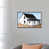 Toile encadrée de bois rustique foncé
