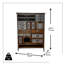 Commode décorative en bois massif et en métal 17 tiroirs Brantson, brun espresso-126243364