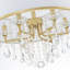 Lustre tambour en cristal 6 lumières Boho